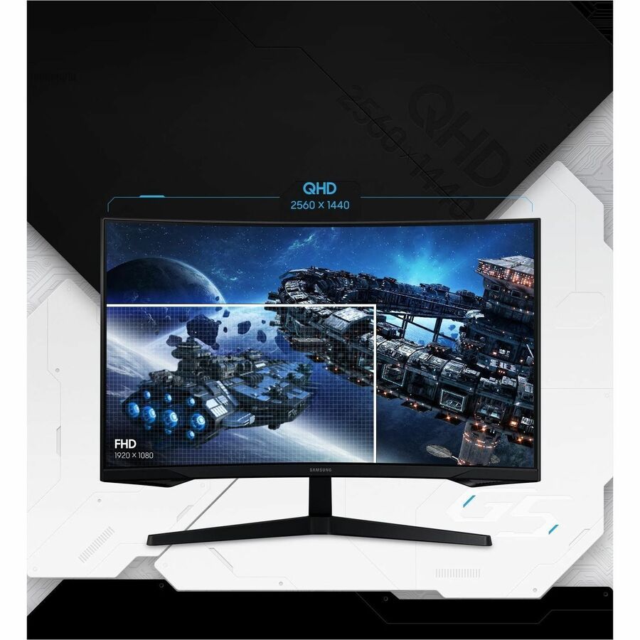 Alternate-Image4 Image for Samsung Odyssey G5 S32CG552EN 32" Class WQHD Curved Screen Gaming LCD Monitor - 16:9 - Black