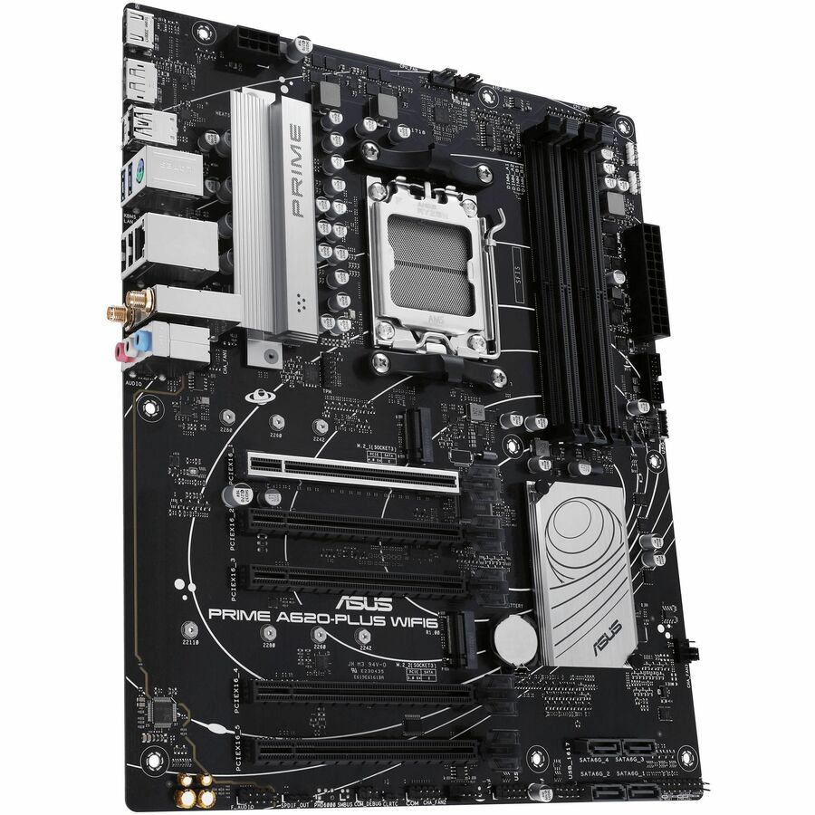 Alternate-Image2 Image for Asus Prime A620-PLUS WIFI6 Gaming Desktop Motherboard - AMD A620 Chipset - Socket AM5 - ATX