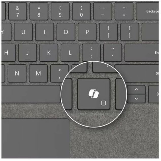 Alternate-Image1 Image for Microsoft Keyboard/Cover Case Microsoft Surface Pro 10, Surface Pro 8, Surface Pro 9, Surface Pro X Tablet - Platinum