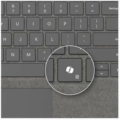 Alternate-Image1 Image for Microsoft Keyboard/Cover Case Microsoft Surface Pro 10, Surface Pro 8, Surface Pro 9, Surface Pro X Tablet - Platinum