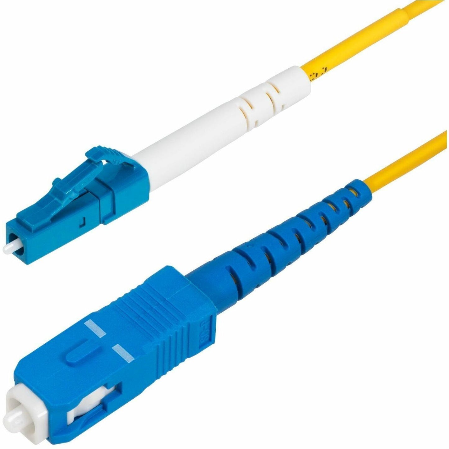 Main Image for StarTech.com 3m (9.8ft) LC to SC (UPC) OS2 Single Mode Simplex Fiber Optic Cable, 9/125, 40G/100G, Low Insertion Loss, LSZH Jumper Cord