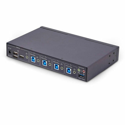 Alternate-Image6 Image for StarTech.com 4-Port KM Switch w/ Mouse Switching, USB 3.0 Keyboard/Mouse Switcher for 4 Computers, 3.5mm and USB Audio, TAA Compliant