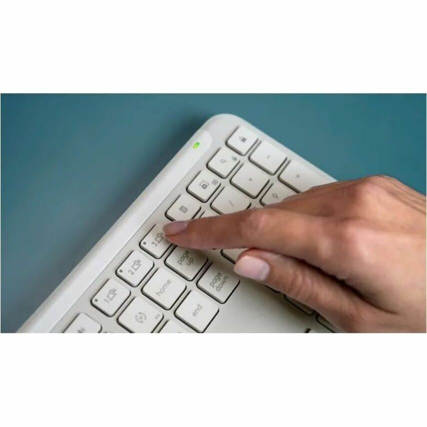 Alternate-Image2 Image for Logitech Signature Slim K950 Wireless Keyboard, Sleek Design, Switch Typing Between Devices, Quiet Typing, Off-white