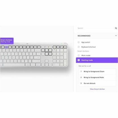 Alternate-Image7 Image for Logitech Signature Slim K950 Wireless Keyboard, Sleek Design, Switch Typing Between Devices, Quiet Typing, Off-white