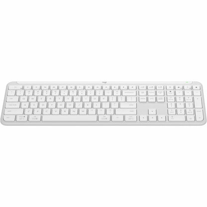 Front Image for Logitech Signature Slim K950 Wireless Keyboard, Sleek Design, Switch Typing Between Devices, Quiet Typing, Off-white