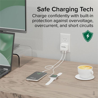 Alternate-Image4 Image for Plugable Dual USB C Charger Block, 40W Foldable 2-Port Fast Charging Flat USB C Wall Charger