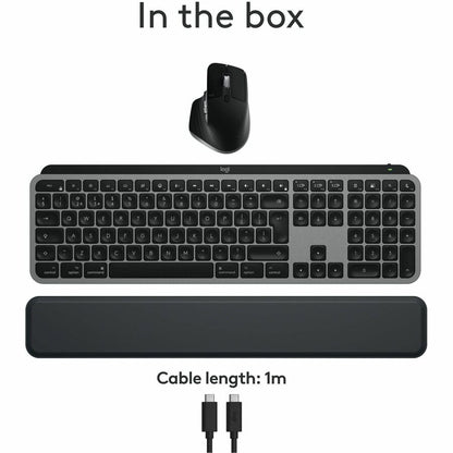Alternate-Image9 Image for Logitech MX Keys S Combo for Mac, Wireless Keyboard and Mouse With Palm Rest, Bluetooth, Space Gray
