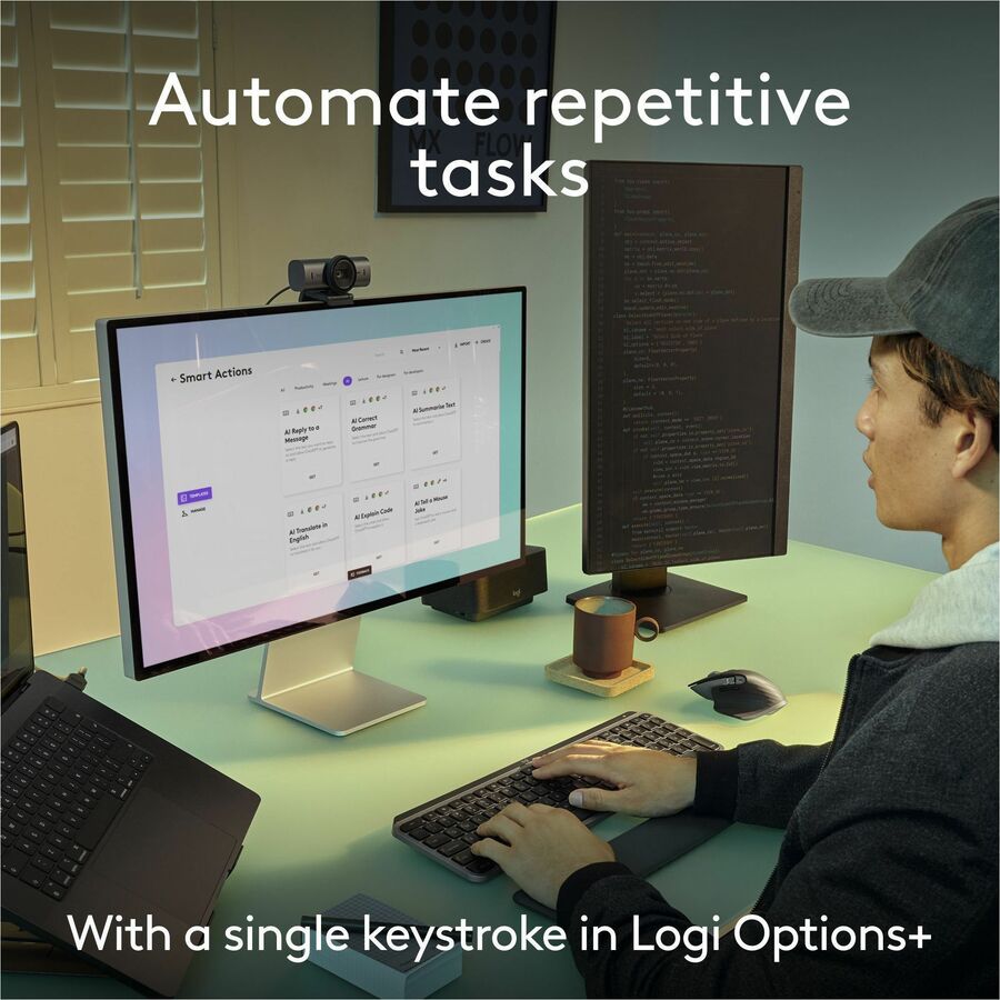 Alternate-Image4 Image for Logitech MX Keys S Combo for Mac, Wireless Keyboard and Mouse With Palm Rest, Bluetooth, Space Gray