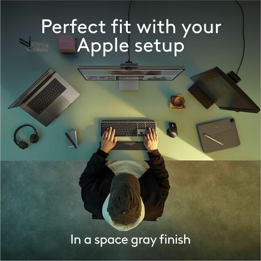 Alternate-Image8 Image for Logitech MX Keys S for Mac, Wireless Keyboard, Fluid, Precise Laptop-Like Typing, Programmable Keys, Backlit, Bluetooth, Space Grey