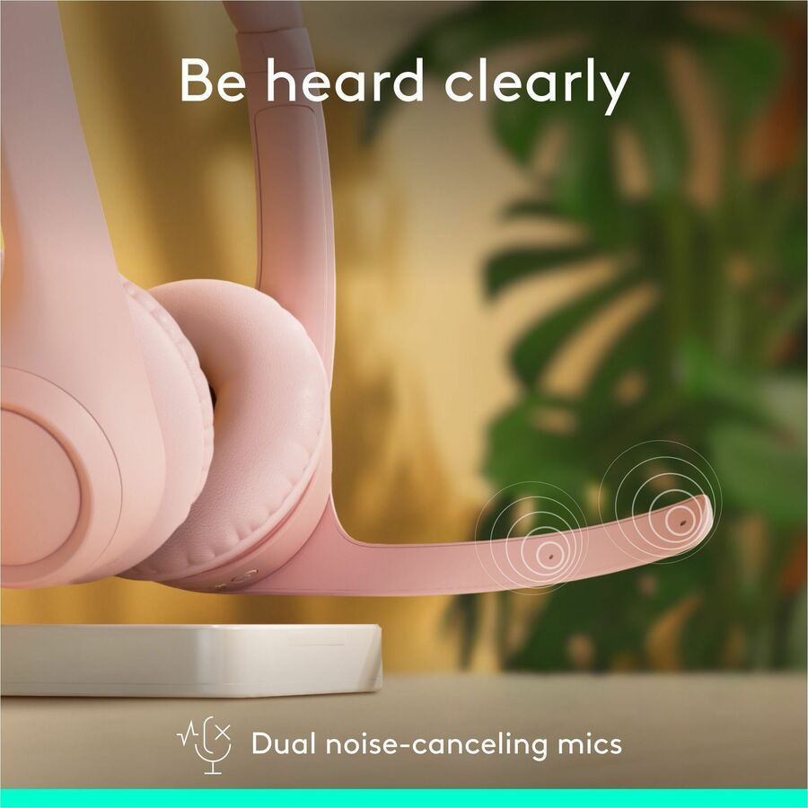 Alternate-Image9 Image for Logitech Zone 300 Wireless Bluetooth Headset With Noise-Canceling Microphone, Rose