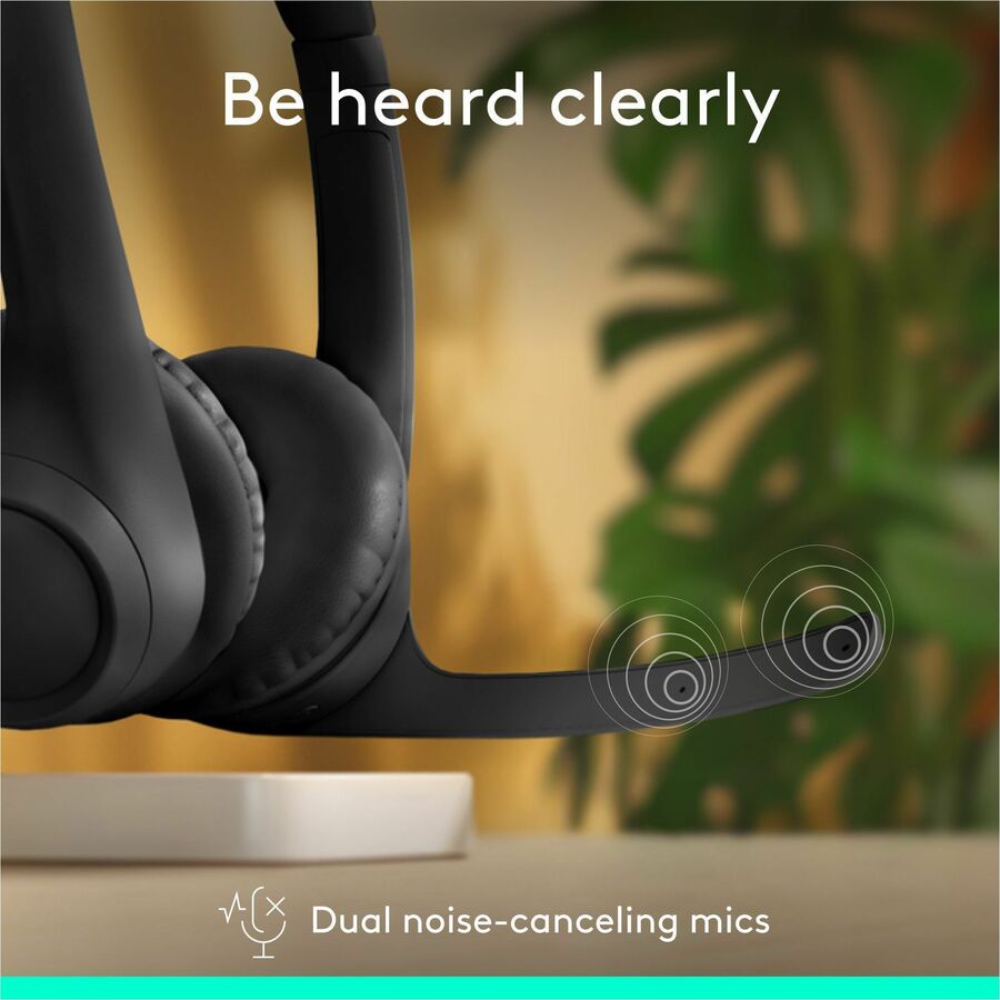 Alternate-Image4 Image for Logitech Zone 300 Wireless Bluetooth Headset With Noise-Canceling Microphone, Black