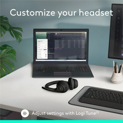 Alternate-Image9 Image for Logitech Zone 300 Wireless Bluetooth Headset With Noise-Canceling Microphone, Black