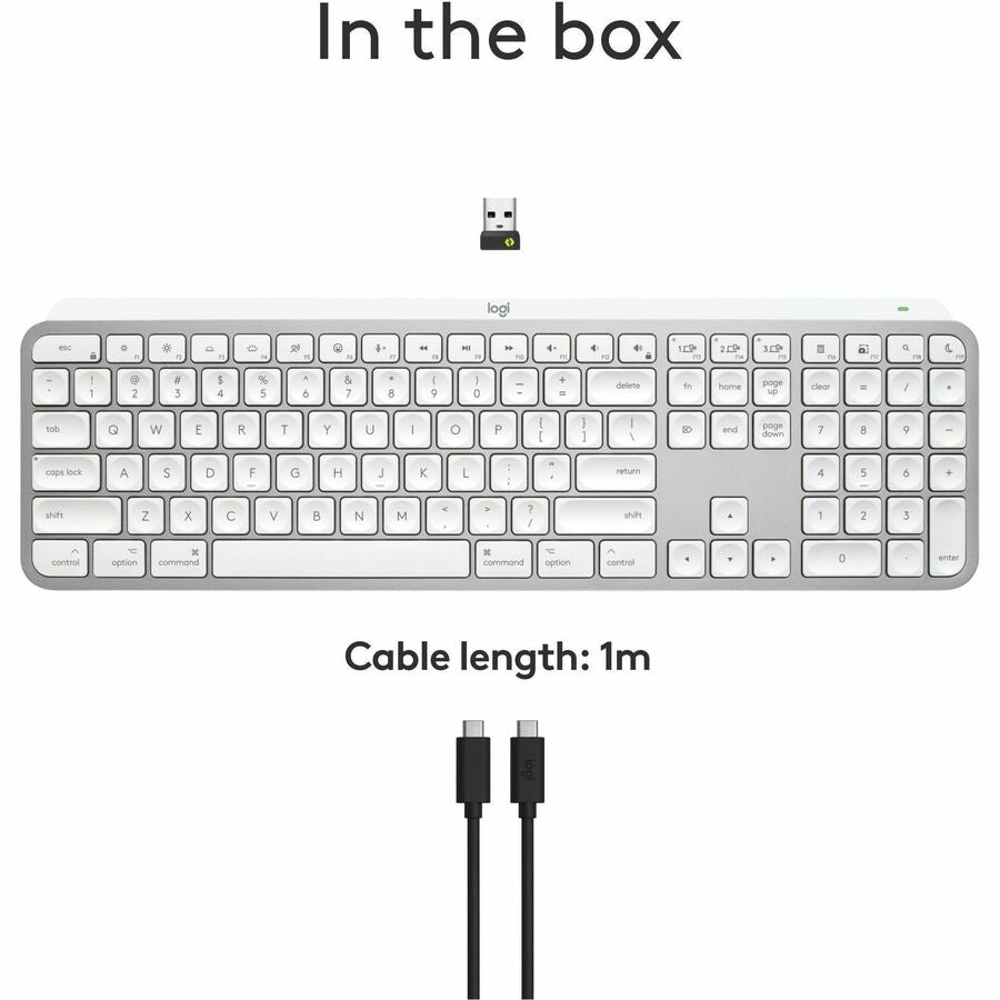 Alternate-Image2 Image for Logitech MX Keys S for Mac, Wireless Keyboard, Fluid, Precise Laptop-Like Typing, Programmable Keys, Backlit, Bluetooth, Pale Grey