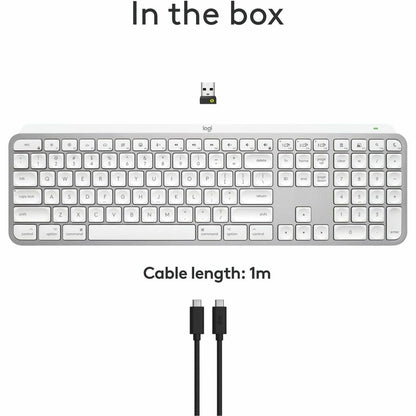 Alternate-Image2 Image for Logitech MX Keys S for Mac, Wireless Keyboard, Fluid, Precise Laptop-Like Typing, Programmable Keys, Backlit, Bluetooth, Pale Grey