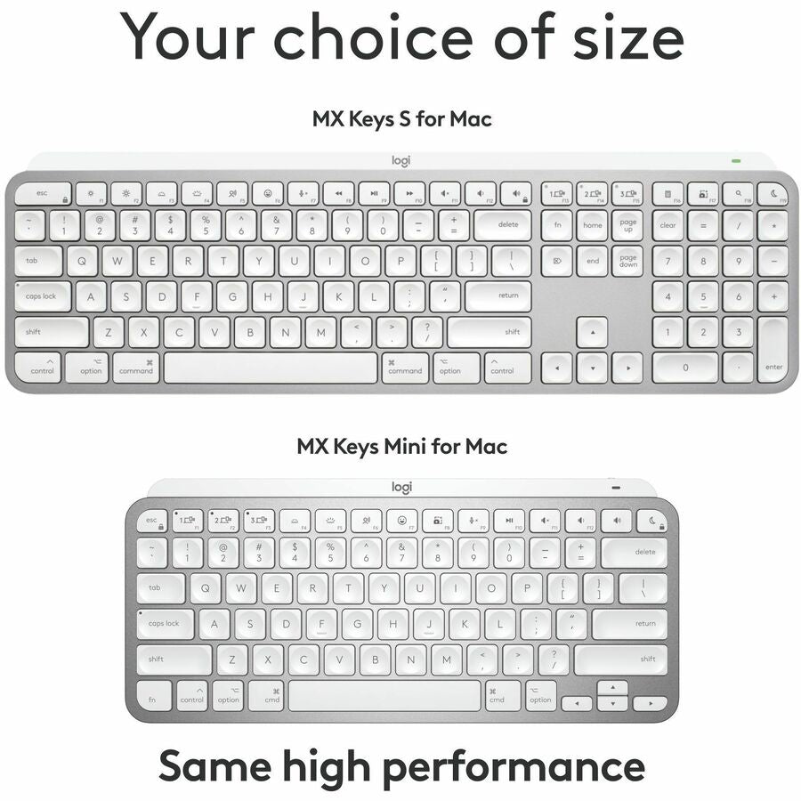 Alternate-Image3 Image for Logitech MX Keys S for Mac, Wireless Keyboard, Fluid, Precise Laptop-Like Typing, Programmable Keys, Backlit, Bluetooth, Pale Grey