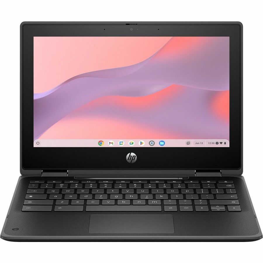 Front Image for HP Pro x360 Fortis 11 G5 11.6" Touchscreen Rugged Convertible 2 in 1 Chromebook - HD - Intel N-Series N100 - 8 GB - 64 GB Flash Memory - English Keyboard - Jack Black - Smart Buy
