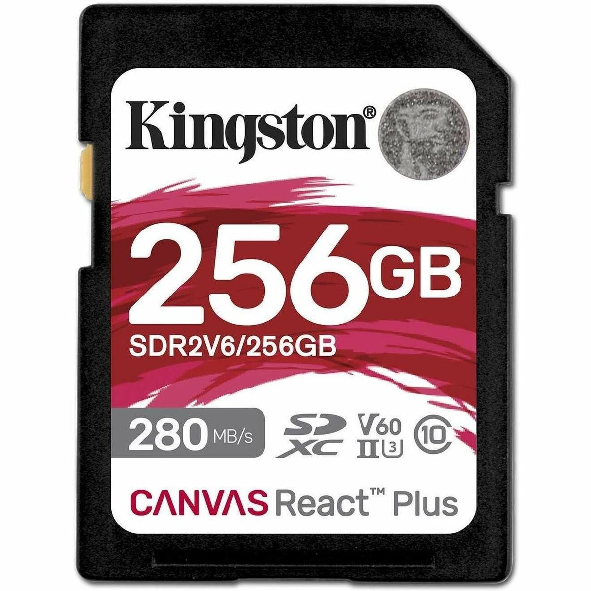 Main Image for Kingston Canvas React Plus 256 GB Class 10/UHS-II (U3) V60 SDXC