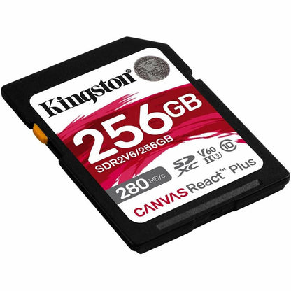 Alternate-Image2 Image for Kingston Canvas React Plus 256 GB Class 10/UHS-II (U3) V60 SDXC