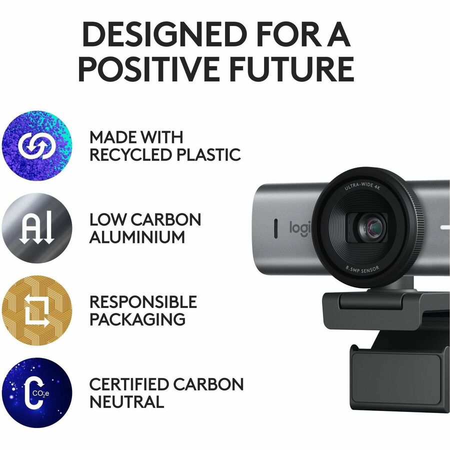 Alternate-Image6 Image for Logitech MX Brio 705 for Business 4K Webcam with Auto Light Correction, Ultra HD, Auto-Framing, Show Mode, USB-C, Works with Microsoft Teams, Zoom, Google Meet, Graphite