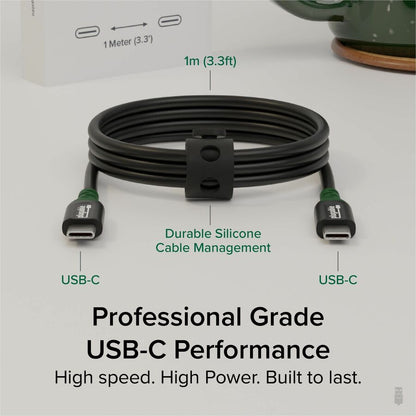 Alternate-Image1 Image for Plugable USB C to USB C Cable, 240W USB C Charging Cable 20Gbps, 4K 120Hz, 8K 60Hz
