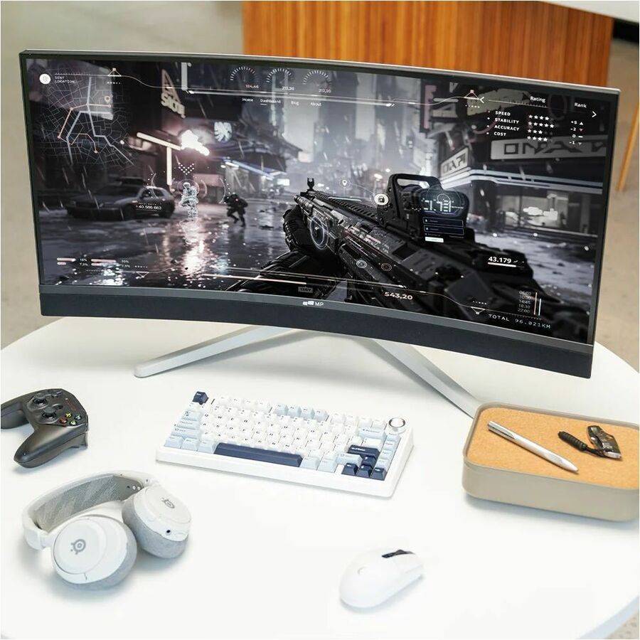 Life-Style Image for Mobile Pixels 34" Class WQHD Curved Screen Gaming Mini LED Monitor