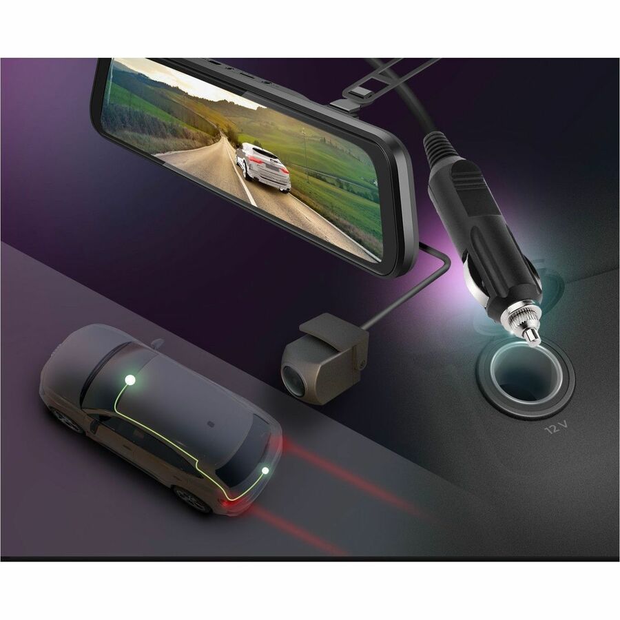 Alternate-Image2 Image for GekoGear Orbit D100 2 Channel 1080P Front / 1080P Rearview Mirror Dashcam