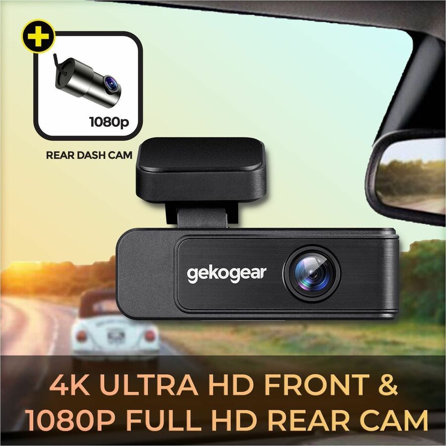 Alternate-Image1 Image for GekoGear Orbit 410 Dual Channel 4K Front and 1080P Rear Dash Cam