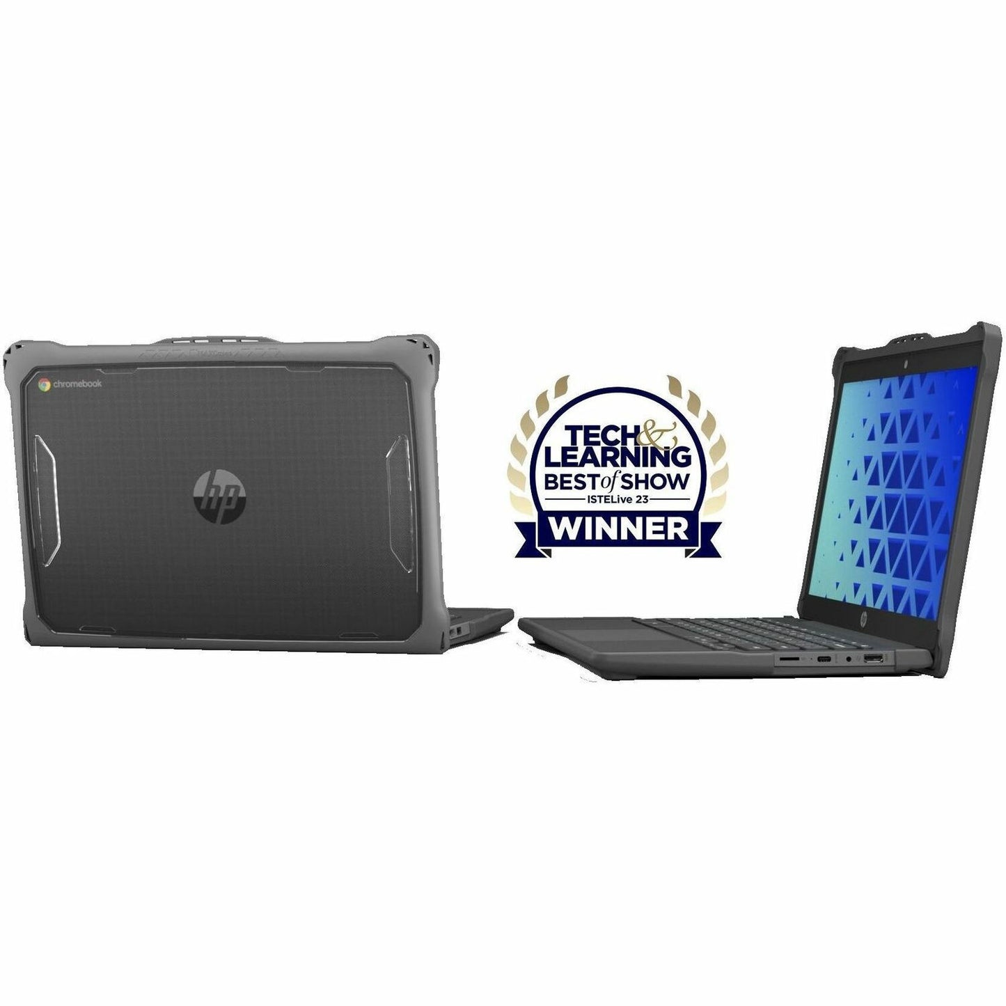 Main Image for MAXCases Extreme Shell-F2 Slide Case for HP Fortis X360 Chromebook G3/G5 11" & HP X360 (Non-Fortis) G4/G3 (Gray/Clear)