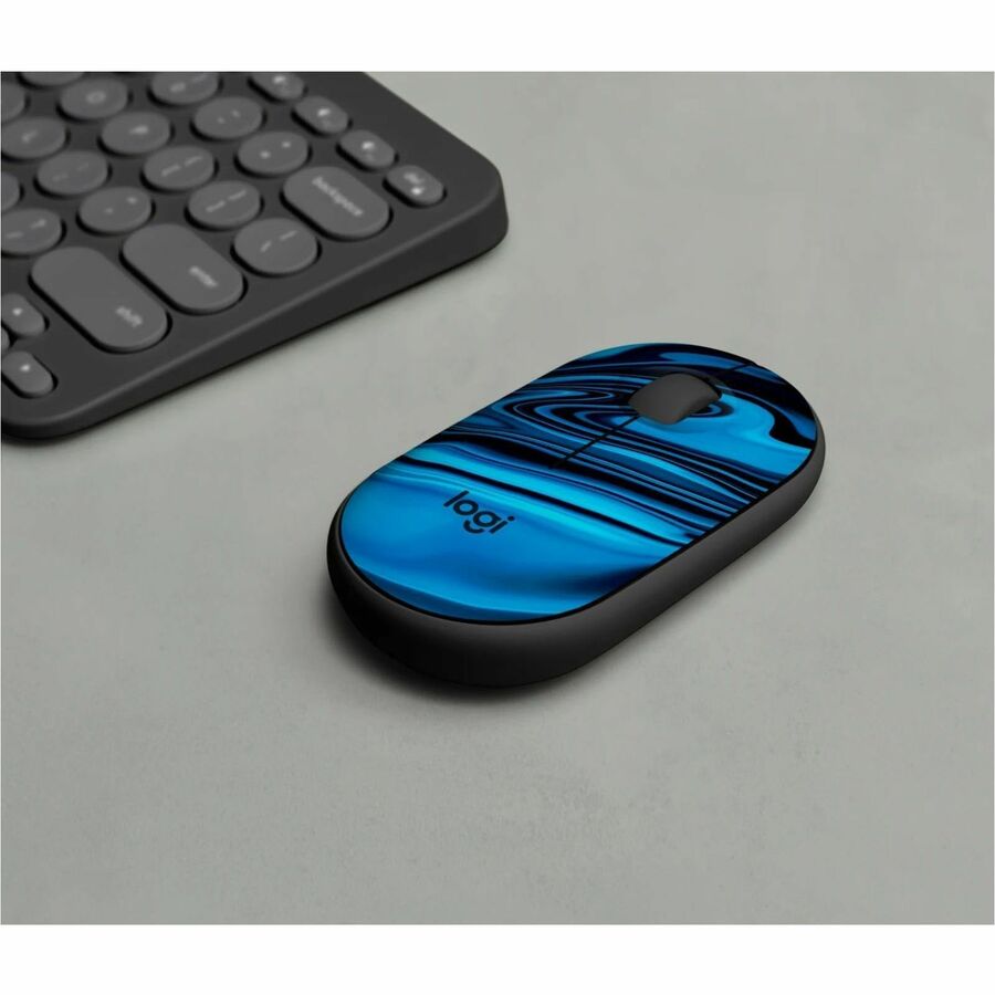 Alternate-Image5 Image for Logitech M340 Wireless Mouse with Limited Edition Prints, USB Receiver and Silent Clicks, Portable Wireless Mouse for Laptop, PC, Windows, Chrome, Surface, Blue Galaxy