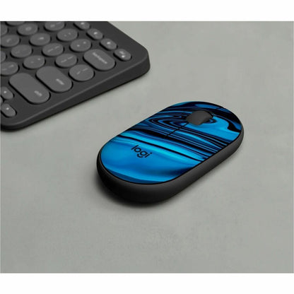 Alternate-Image5 Image for Logitech M340 Wireless Mouse with Limited Edition Prints, USB Receiver and Silent Clicks, Portable Wireless Mouse for Laptop, PC, Windows, Chrome, Surface, Blue Galaxy