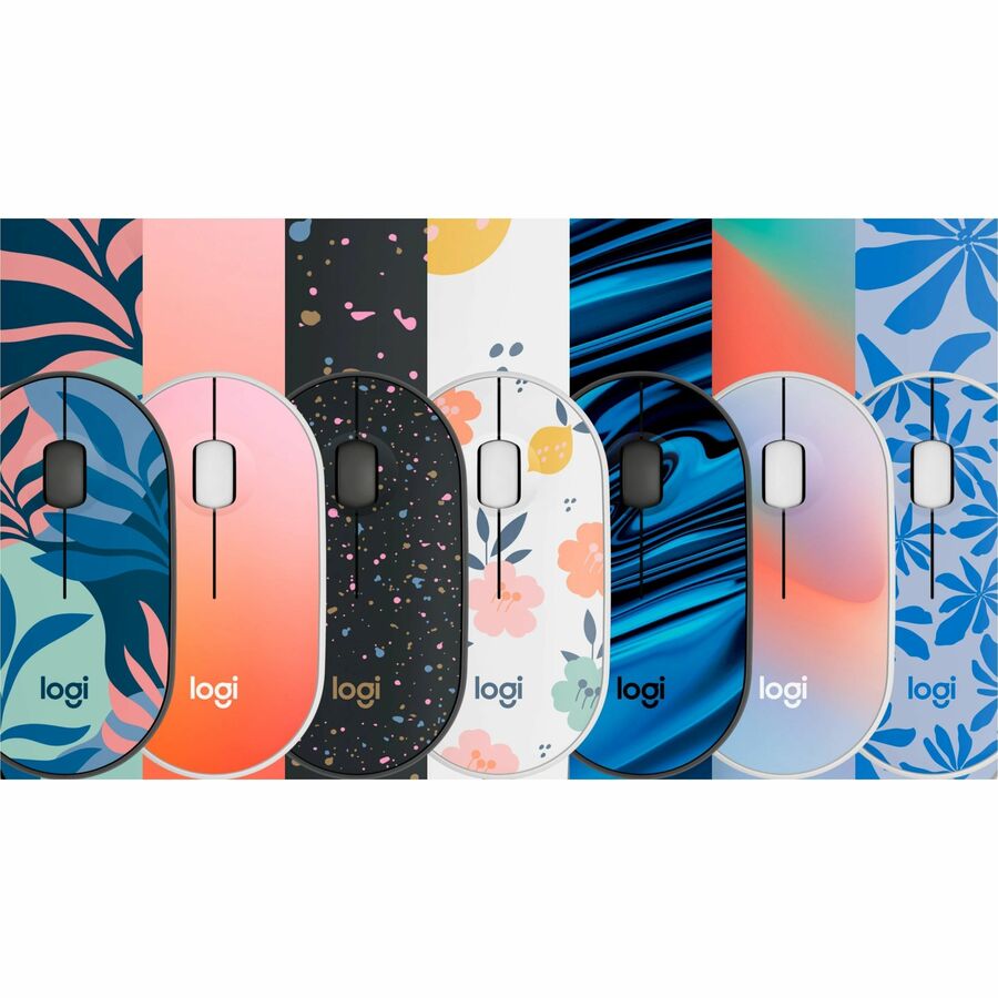 Alternate-Image7 Image for Logitech M340 Wireless Mouse with Limited Edition Prints, USB Receiver and Silent Clicks, Portable Wireless Mouse for Laptop, PC, Windows, Chrome, Surface, Speckles