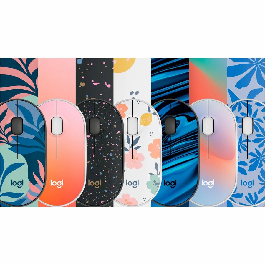 Alternate-Image7 Image for Logitech M340 Wireless Mouse with Limited Edition Prints, USB Receiver and Silent Clicks, Portable Wireless Mouse for Laptop, PC, Windows, Chrome, Surface, Sheer Dream