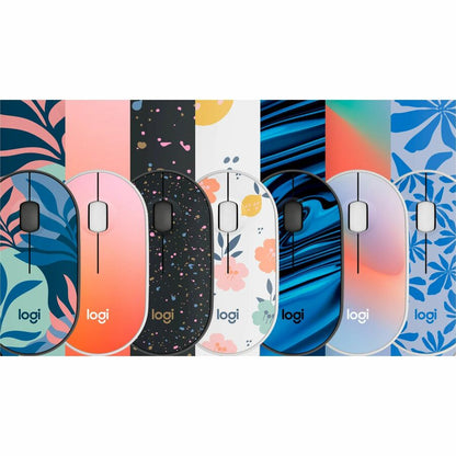 Alternate-Image7 Image for Logitech M340 Wireless Mouse with Limited Edition Prints, USB Receiver and Silent Clicks, Portable Wireless Mouse for Laptop, PC, Windows, Chrome, Surface, Sheer Dream