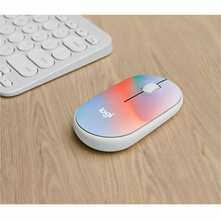 Alternate-Image5 Image for Logitech M340 Wireless Mouse with Limited Edition Prints, USB Receiver and Silent Clicks, Portable Wireless Mouse for Laptop, PC, Windows, Chrome, Surface, Sheer Dream