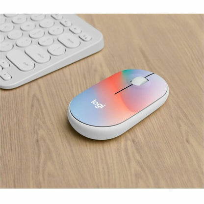 Alternate-Image5 Image for Logitech M340 Wireless Mouse with Limited Edition Prints, USB Receiver and Silent Clicks, Portable Wireless Mouse for Laptop, PC, Windows, Chrome, Surface, Sheer Dream
