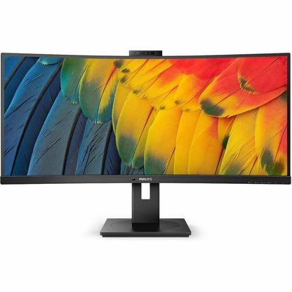Front Image for PHILIPS 34B1U5600CH 34 inch Monitor, Curved , LED, UltraWide QHD, USB-C (100W), Webcam, 4 Year Manufacturer Warranty- 34"