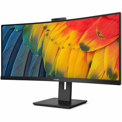 Left Image for PHILIPS 34B1U5600CH 34 inch Monitor, Curved , LED, UltraWide QHD, USB-C (100W), Webcam, 4 Year Manufacturer Warranty- 34"