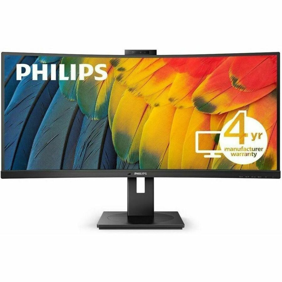 Alternate-Image2 Image for PHILIPS 34B1U5600CH 34 inch Monitor, Curved , LED, UltraWide QHD, USB-C (100W), Webcam, 4 Year Manufacturer Warranty- 34"