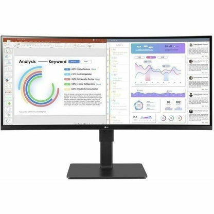 Main Image for LG 34BQ77QE-B 34" Class Curved Screen LED Monitor - 21:9 - Textured Black - TAA Compliant
