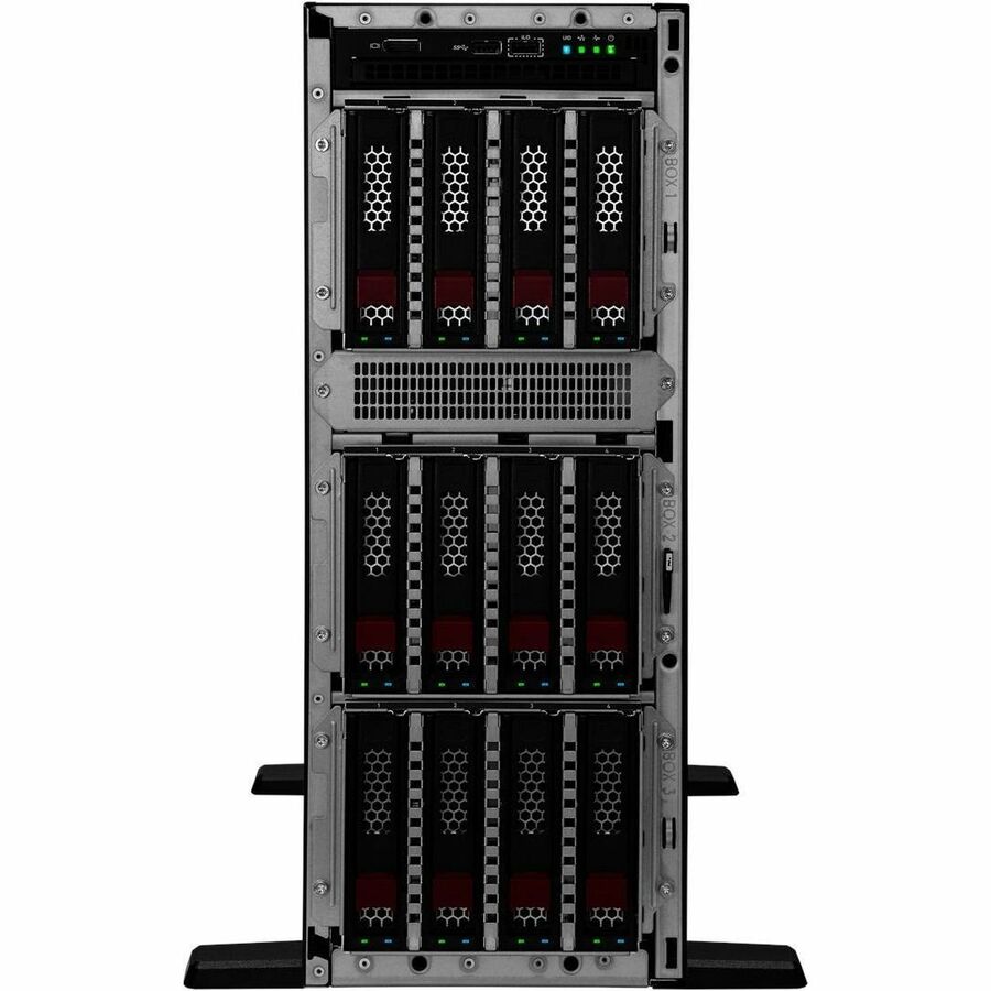Alternate-Image1 Image for HPE SMART CHOICE ProLiant ML350 G11 4U Tower Server - 1 x Intel Xeon Silver 4514Y 2 GHz - 64 GB RAM - 960 GB SSD - (2 x 480GB) SSD Configuration - Serial Attached SCSI (SAS), Serial ATA Controller