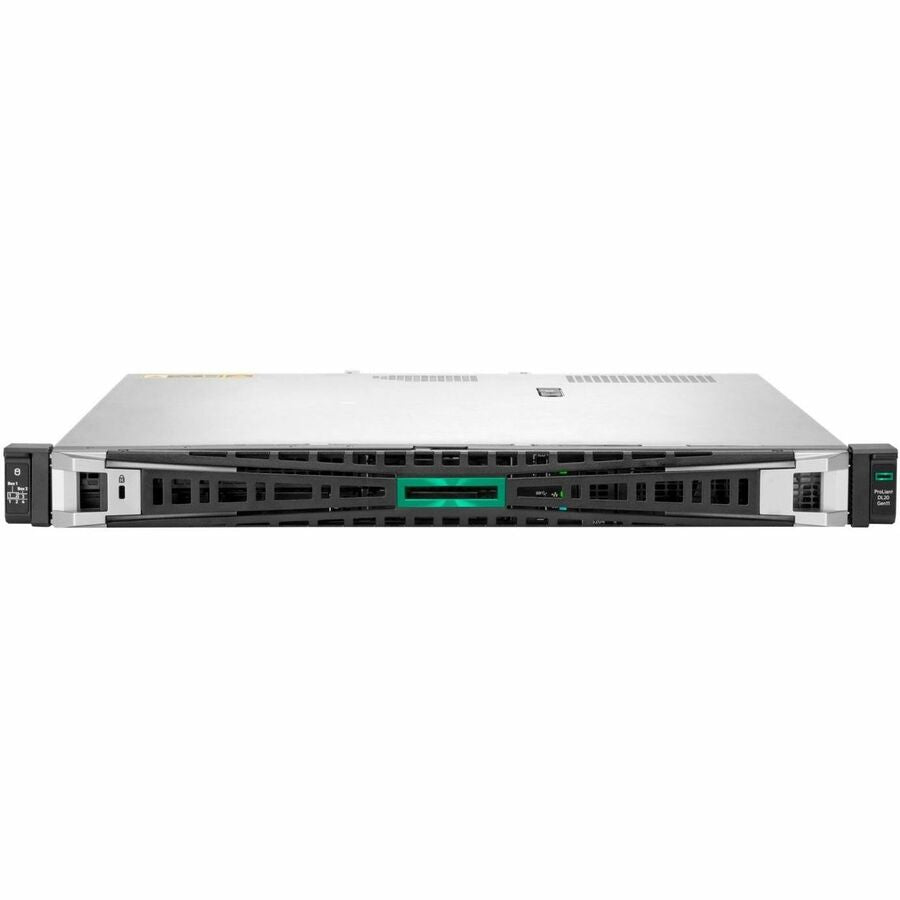 Front Image for HPE SMART CHOICE ProLiant DL20 G11 1U Rack Server - 1 x Intel Xeon E-2436 2.9 GHz - 32 GB RAM - 1.92 TB SSD - (2 x 960GB) SSD Configuration - Serial ATA, 12Gb/s SAS Controller