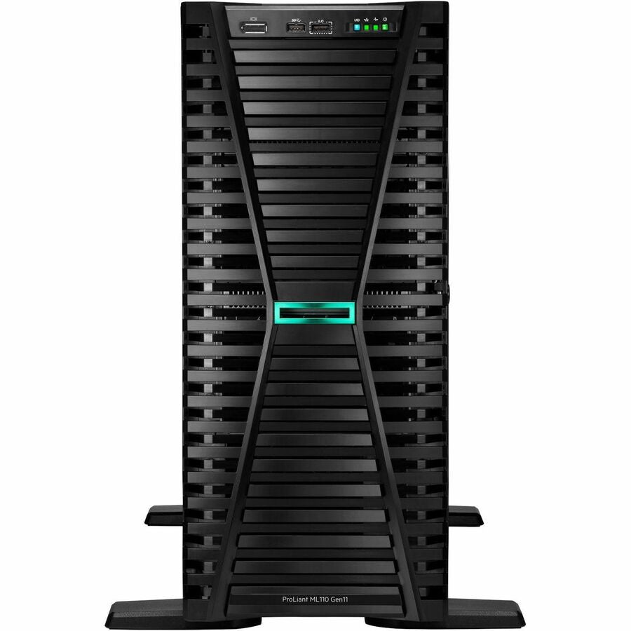 Front Image for HPE SMART CHOICE ProLiant ML110 G11 4.5U Tower Server - 1 x Intel Xeon Silver 4514Y 2 GHz - 64 GB RAM - 1.92 TB SSD - (2 x 960GB) SSD Configuration - Serial ATA, Serial Attached SCSI (SAS) Controller