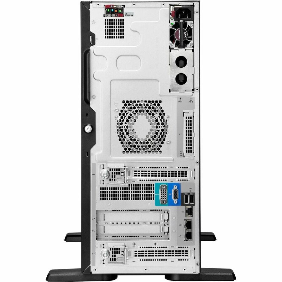 Rear Image for HPE SMART CHOICE ProLiant ML110 G11 4.5U Tower Server - 1 x Intel Xeon Silver 4514Y 2 GHz - 64 GB RAM - 1.92 TB SSD - (2 x 960GB) SSD Configuration - Serial ATA, Serial Attached SCSI (SAS) Controller