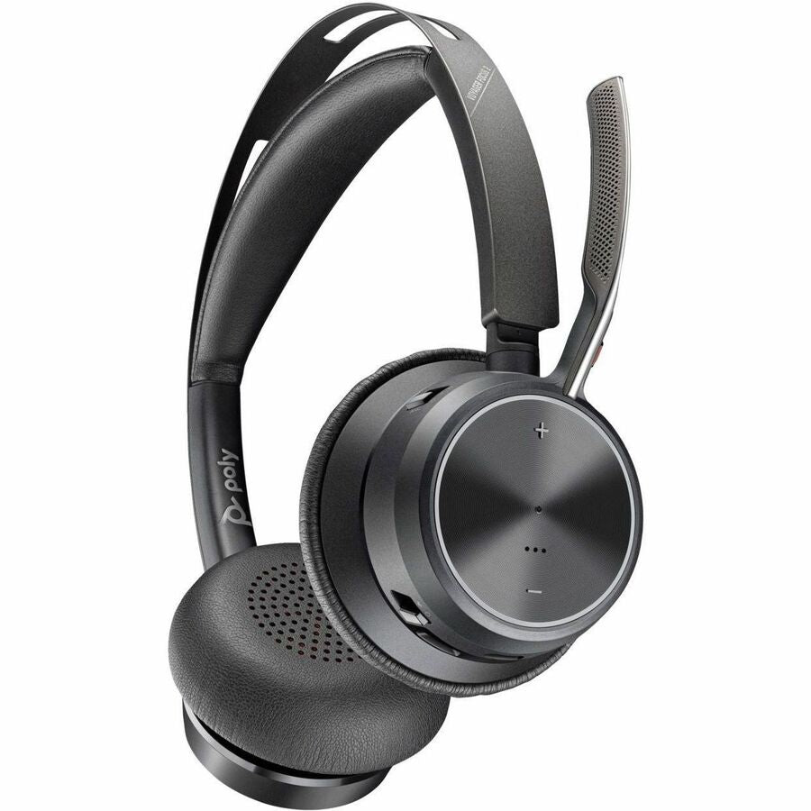 Right Image for Poly Voyager Focus 2 USB-C-C Headset +USB-C/A Adapter + Charging Stand