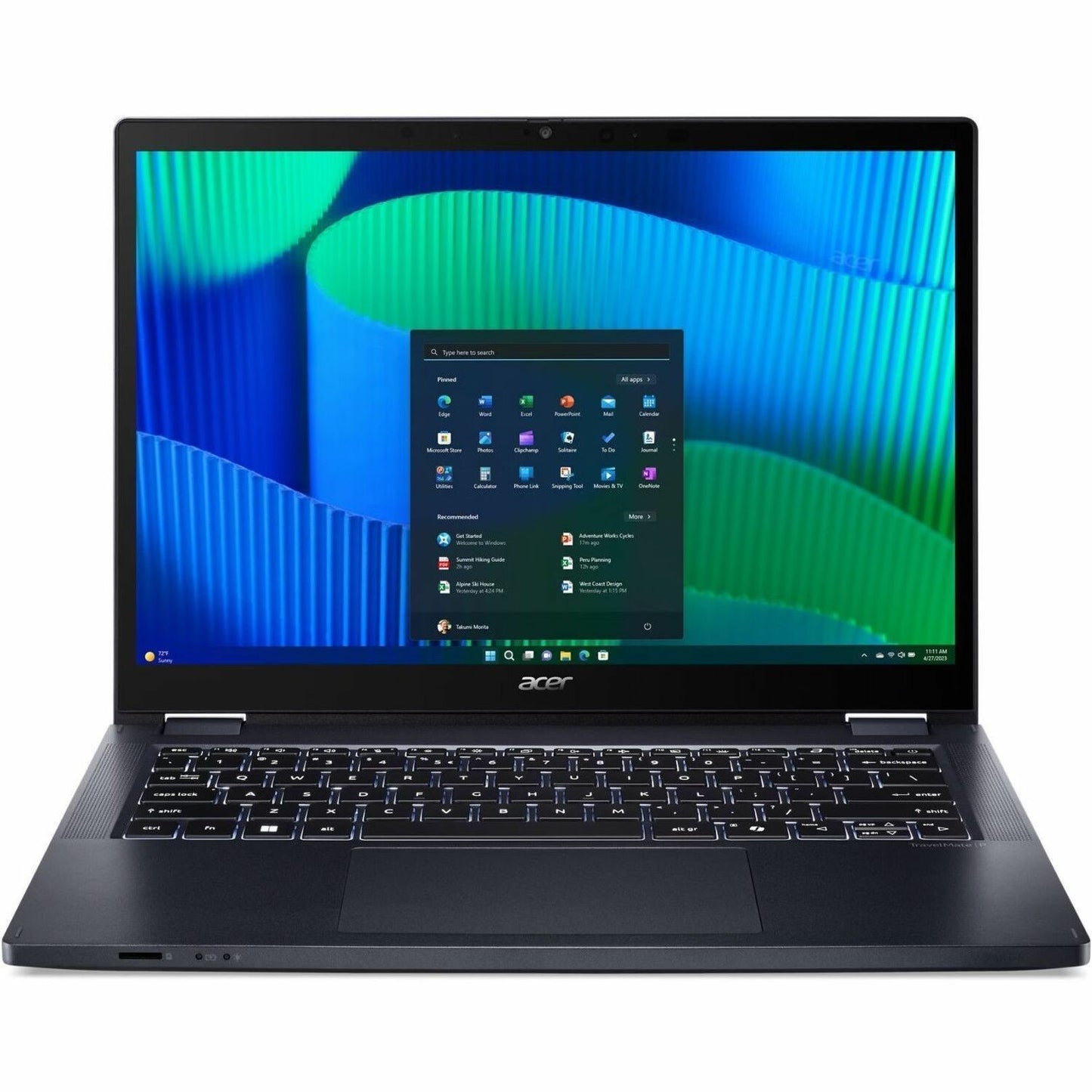 Main Image for Acer TravelMate P4 Spin 14 P414RN-54 TMP414RN-54-72F5 14" Touchscreen Convertible 2 in 1 Notebook - WUXGA - 60 Hz - Intel Core Ultra 7 155U - 16 GB - 1 TB SSD - English Keyboard - Blue