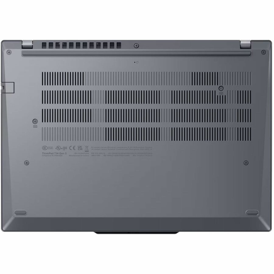Bottom Image for Lenovo ThinkPad T14 Gen 5 21MC000NUS 14" Notebook - WUXGA - 60 Hz - AMD Ryzen 5 PRO 8540U - 16 GB - 256 GB SSD - English Keyboard - Gray