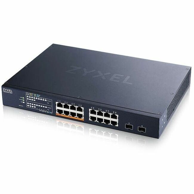 Main Image for ZYXEL XMG1915-18EP 16-Port 2.5G Multi-Gigabit Smart Nebula Cloud Managed PoE Switch with 2 10G SFP+ Uplinks | 8 PoE+ / PoE++ Ports at 180W | Fanless