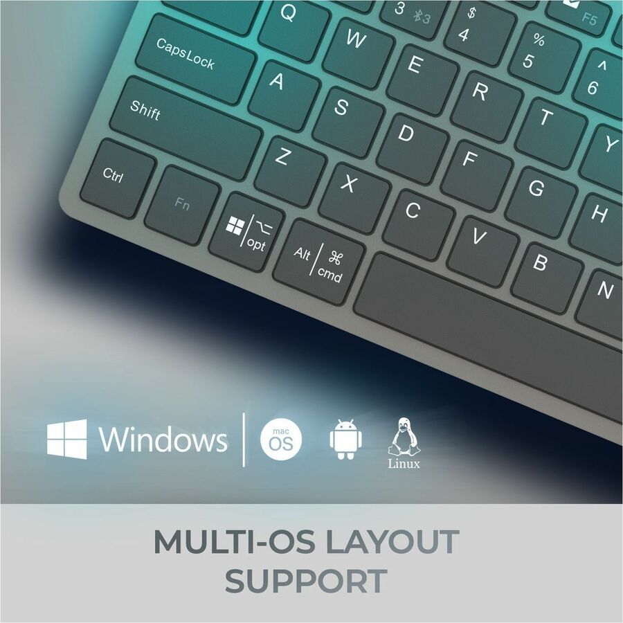 Alternate-Image6 Image for Adesso EasyTouch 7000 Multi OS Bluetooth Scissor Switch Keyboard with CoPilot AI Hotkey