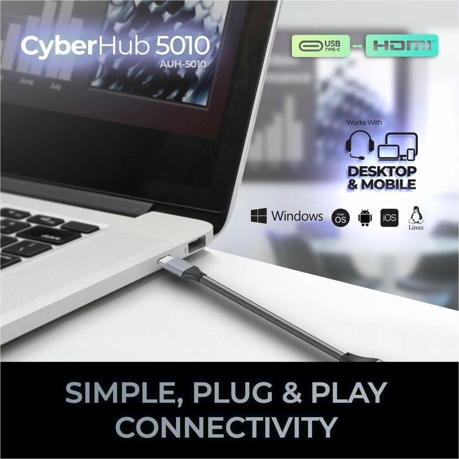 Alternate-Image9 Image for Adesso USB C To HDMI Adapter @4K/60Hz