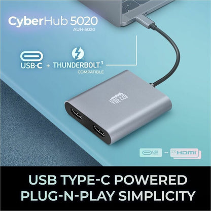 Alternate-Image1 Image for Adesso USB-C to Dual HDMI Adapter